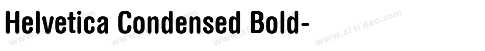 Helvetica Condensed Bold字体转换